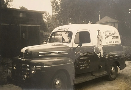June 1949 -- This Mercury delivery truck served our original Kingston store located at the corner of Bay and Montreal streets.